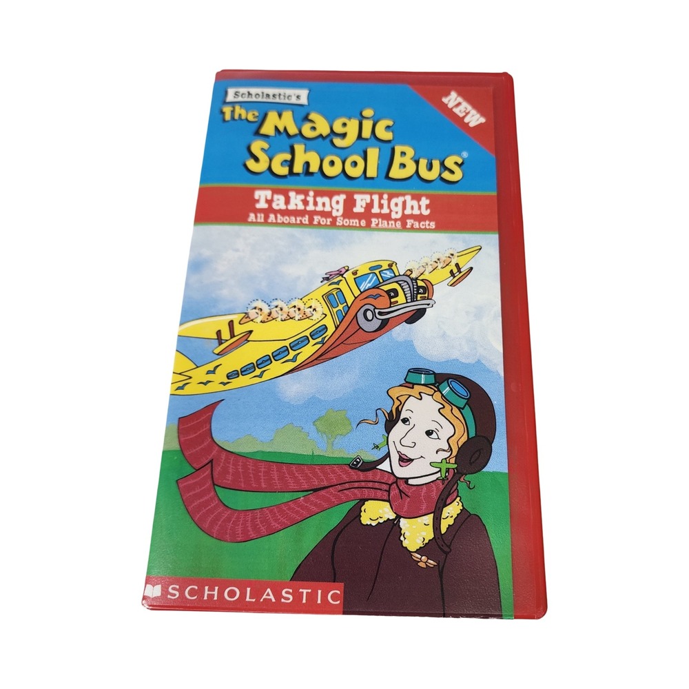 The Magic School Bus Taking Flight VHS 1997 Scholastic KidVision Red Clamshell